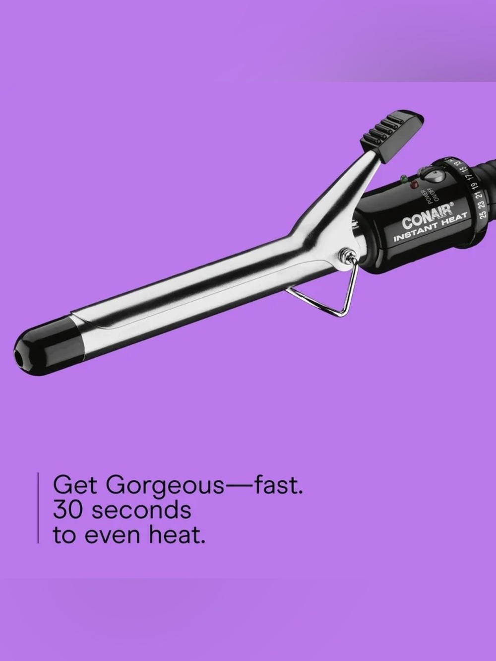 Conair 3/4" Black Curling Iron with 25 Heat Settings - Picture 2 of 3